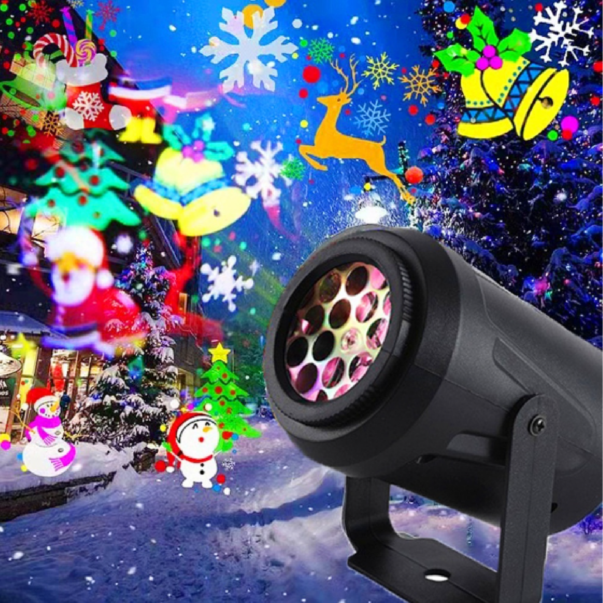 Proyector Figuras Navidenas Luces Color
